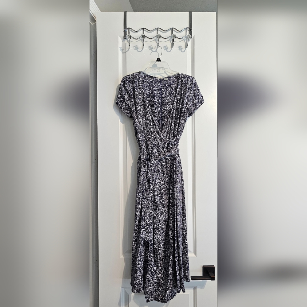 Roxy Blue and White Midi Dress